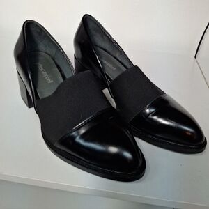 Jeffrey Campbell Patent Leather Oxford/Loafer Wedge Shoes Size 8.5